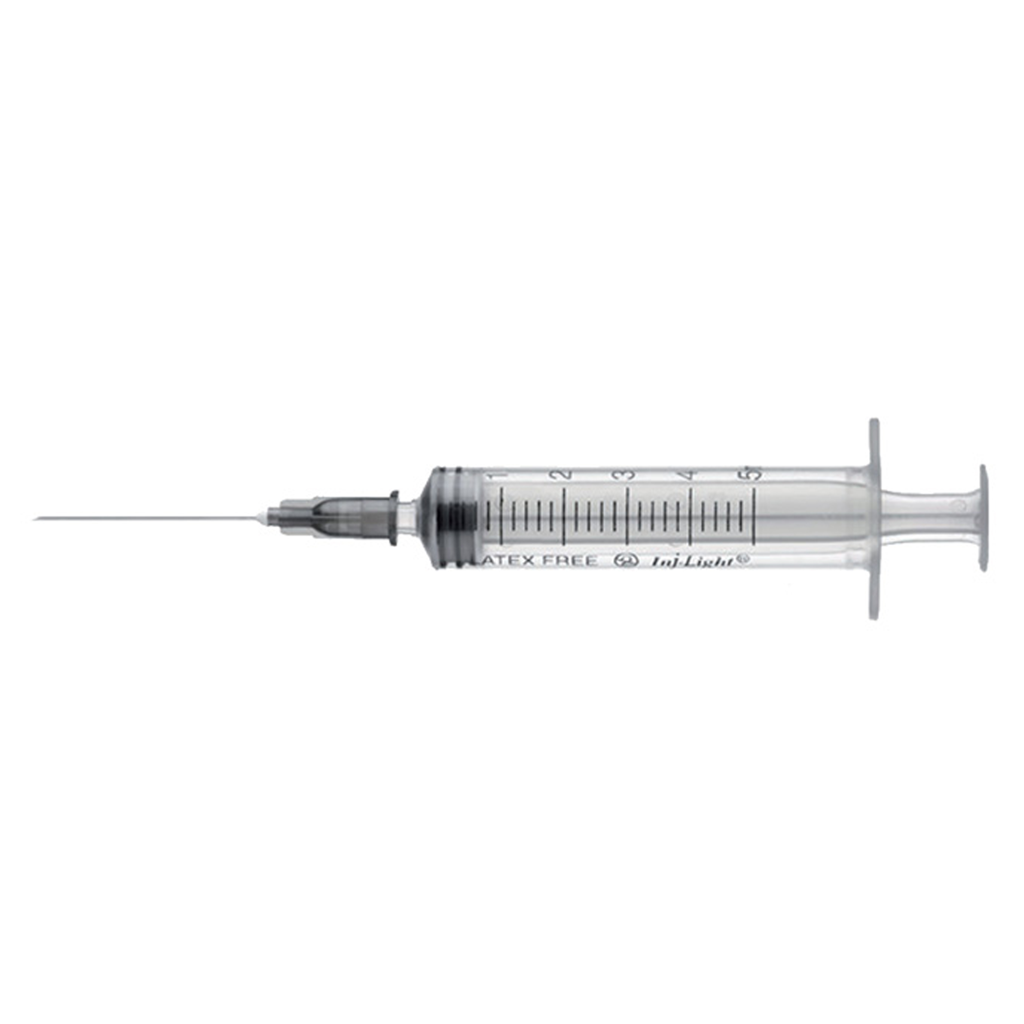 Fecskendő tűvel, egyszer használatos 5 ml + 22 G 1 1/2 gumidugós
