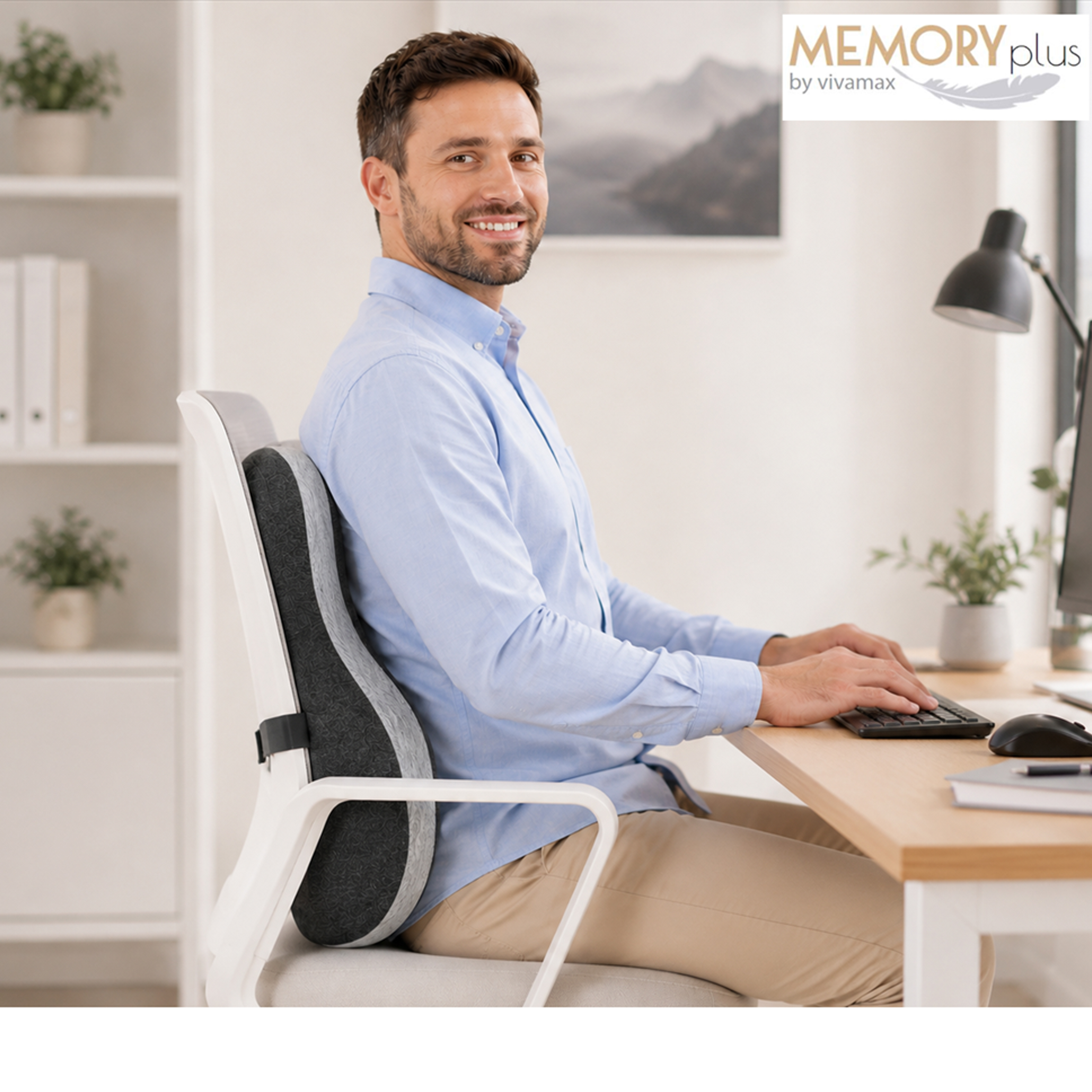 Memóriahabos ergonomikus háttámasz MEMORY Plus