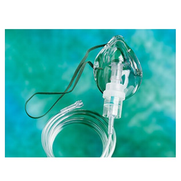 Oxigén maszk párásítóval, gyógyszeradagolóval - inhalátor adapterrel