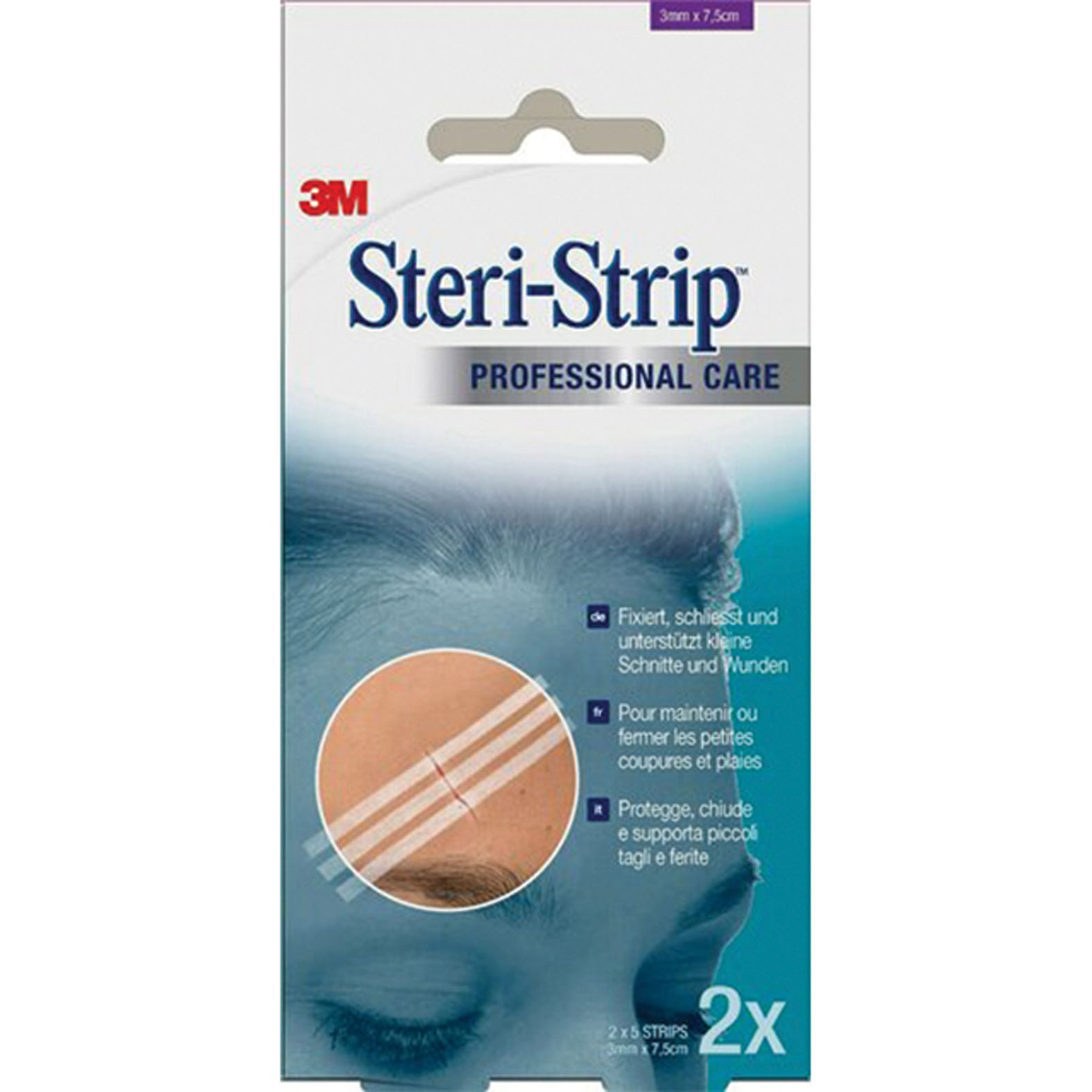 STERI-STRIP 3M - 3x75 mm sebösszehúzó tapasz 2db - fehér - 1540NP