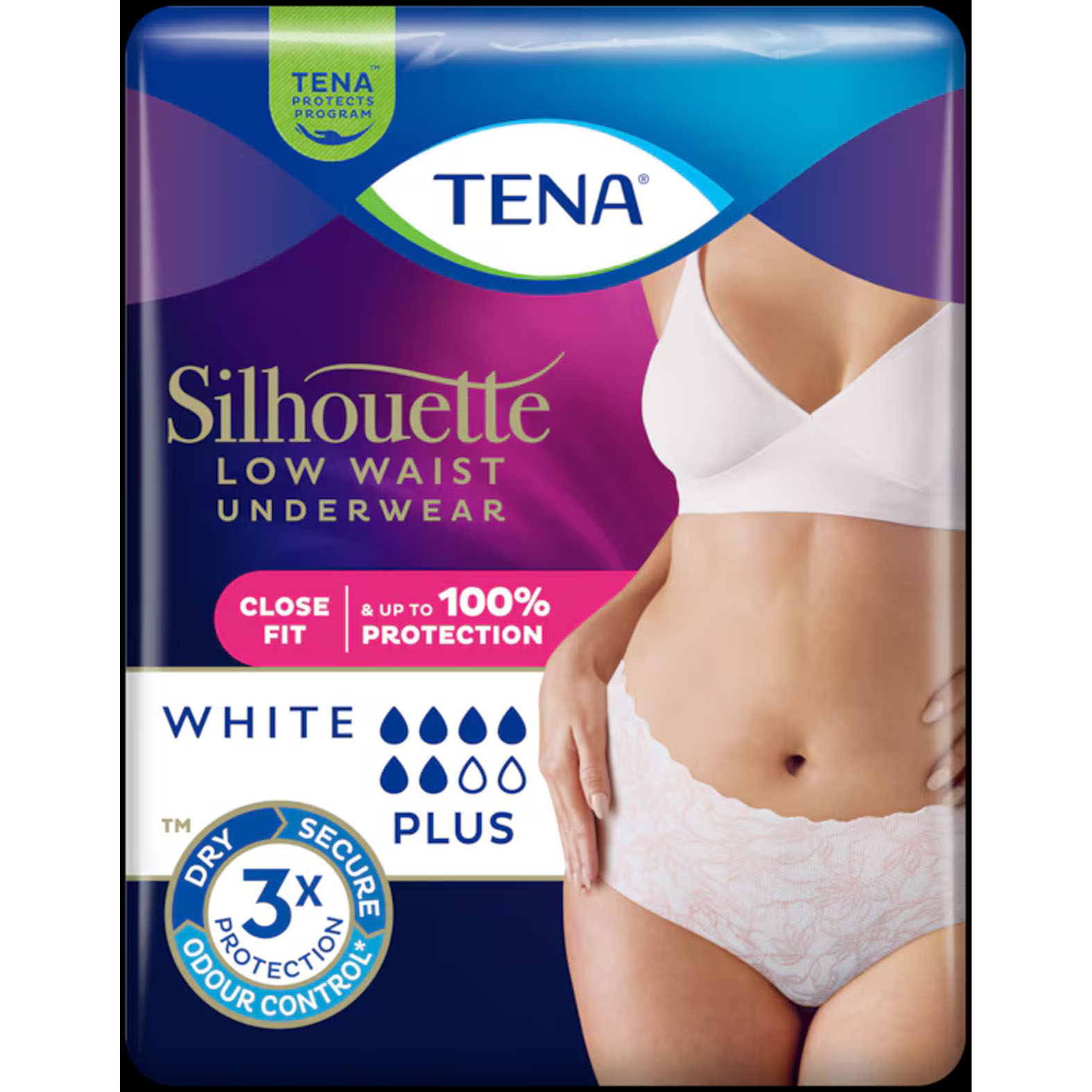 TENA Silhouette Plus M Fehér inkontinencia pelenkanadrág 12db/csomag