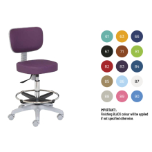 Alacsony állású laborszék, operációs szék, acél lábazat 56-76 cm (23120)