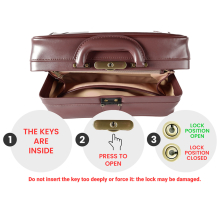 FLORIDA  bőr orvosi táska – burgundi