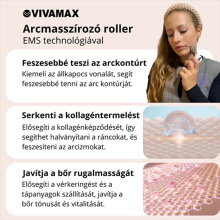 Arcmasszírozó roller EMS technológiával