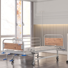 Betegápolási mechanikus ágy oldalkorláttal - láb+fej emelés MG4017