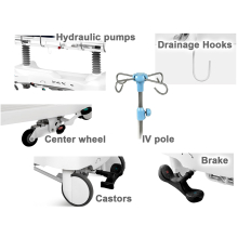 Hidraulikus állítható magasságú betegszállító kocsi TR és RTR