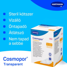 Cosmopor transparent steril filmkötszer sebpárnával 5x7,2cm - 50 db/doboz