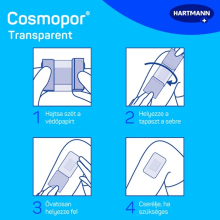 Cosmopor transparent steril filmkötszer sebpárnával 10x30cm - 25db/doboz