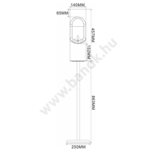Állványos érintés nélküli kézfertőtlenítő adagoló acél  - 1,1 l
