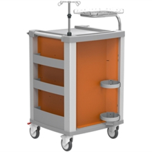 COMPACT sürgősségi kocsi - narancs, 4 fiókos, 65,4 x 60,5 x 97,5cm