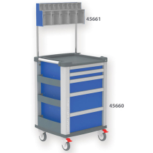 COMPACT medikai kocsi, 5 fiókos - kék 65,4 x 60,5 x 97,5 cm