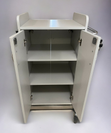 Ágyazó kocsi, polcos - rozsdamentes