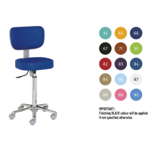 Magas állású laborszék, operációs szék, alumínium lábazat 64-89 cm (23106)