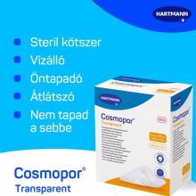 Cosmopor transparent steril filmkötszer sebpárnával 9x10cm - 50db/doboz