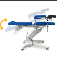 Rugy nőgyógyászati vizsgálóágy 4 motoros, 3 részes