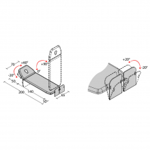TILT EMERA dönthető kezelőágy 65x200cm  150 kg-ig