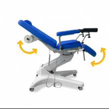 Rugy nőgyógyászati vizsgálóágy 4 motoros, 3 részes