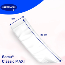 Samu maxi classic nőgyógyógyászati betét, 11x35 cm 10db
