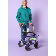 QUATRO rollátor kék 130kg-ig