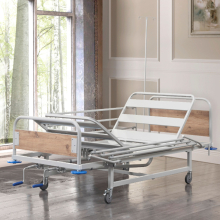 Betegápolási mechanikus ágy oldalkorláttal, kétfunkciós, MG4020