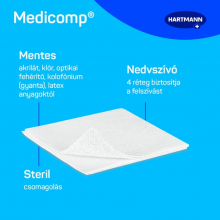 Medicomp flísz st. sebfedő 10x10cm  10db
