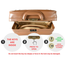 FLORIDA  bőr orvosi táska – mogyoró