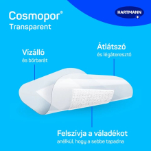Cosmopor transparent steril filmkötszer sebpárnával 10x20cm - 25db/doboz