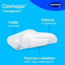 Cosmopor transparent steril filmkötszer sebpárnával 9x15cm - 5db/doboz