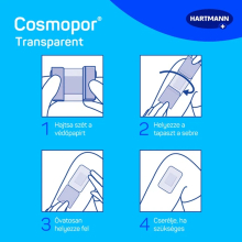 Cosmopor transparent steril filmkötszer sebpárnával 5x7,2cm - 50 db/doboz