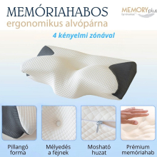 Memóriahabos pillangópárna kényelmi zónákkal