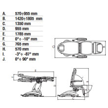 Francy-O fül-orr-gégészeti vizsgálószék 230 kg-ig