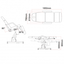 AMIRA elektromos vizsgálószék – FEHÉR