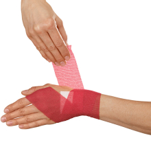 Peha-haft Color piros öntapadó kötésrögzítő pólya 10cmx20m