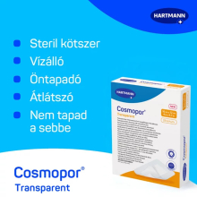 Cosmopor transparent steril filmkötszer sebpárnával 9x15cm - 5db/doboz
