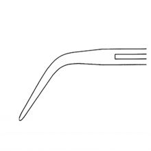 AESCULAP BACKHAUS kendő fogó - hajlított - hegyes - 13.5 cm - BF433R