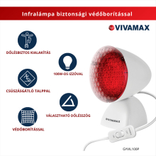 Infralámpa (100 W) biztonsági védőborítással