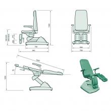 HYDRA PODOLOGIAI elektromos szék- zöld
